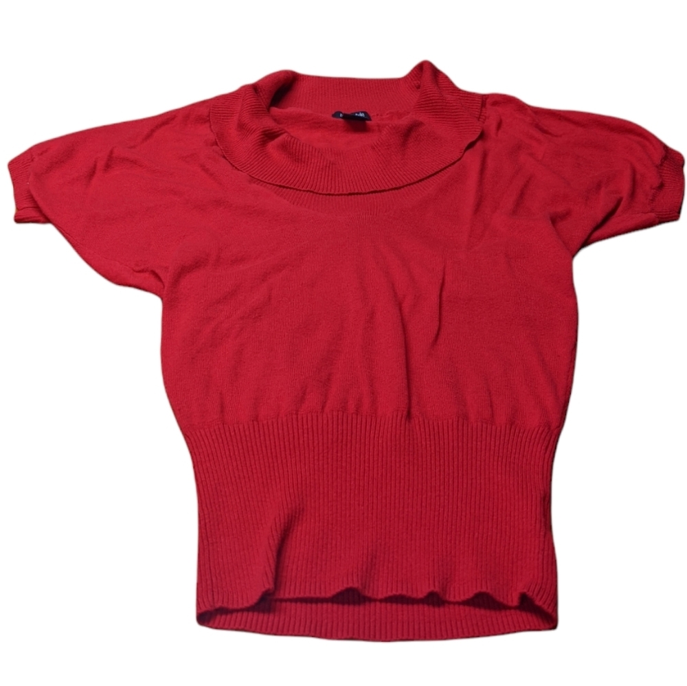 Red Metrostyle Cowl Neck Sweater